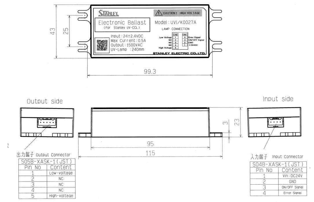 UVC-Bundle (Röhre UW/9F259/9 + Inverter UVI/K0027A)